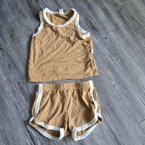 0-3M Girls Tank Top and Shorts Set